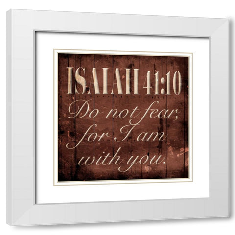 Do Not Fear White Modern Wood Framed Art Print with Double Matting by Grey, Jace