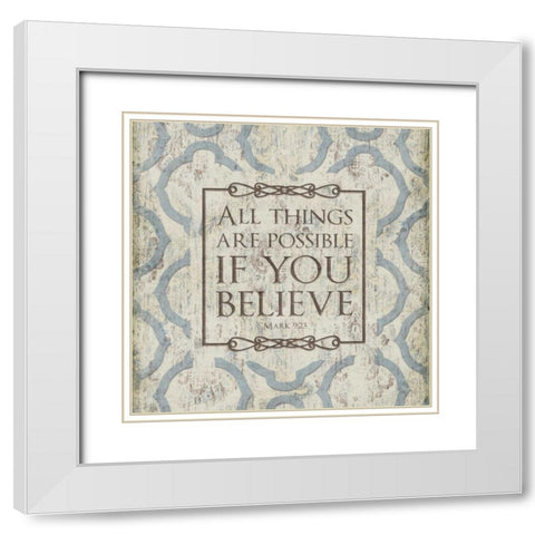 All Things White Modern Wood Framed Art Print with Double Matting by Grey, Jace
