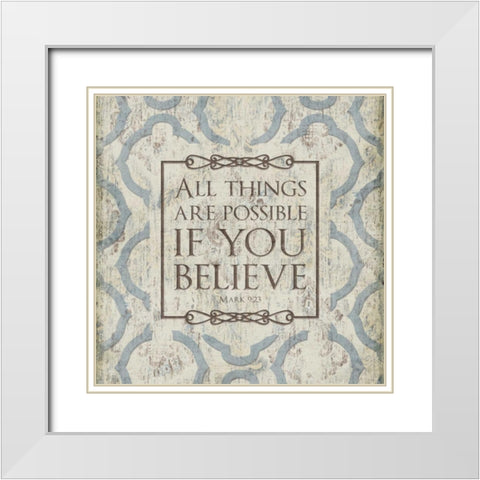 All Things White Modern Wood Framed Art Print with Double Matting by Grey, Jace