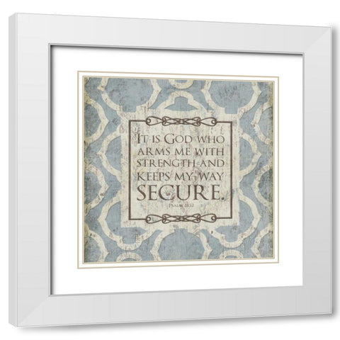 My Way Secure White Modern Wood Framed Art Print with Double Matting by Grey, Jace