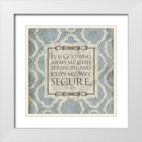 My Way Secure White Modern Wood Framed Art Print with Double Matting by Grey, Jace