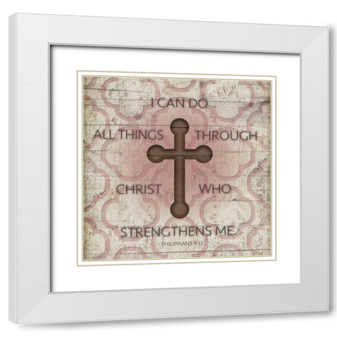 I Can Do White Modern Wood Framed Art Print with Double Matting by Grey, Jace