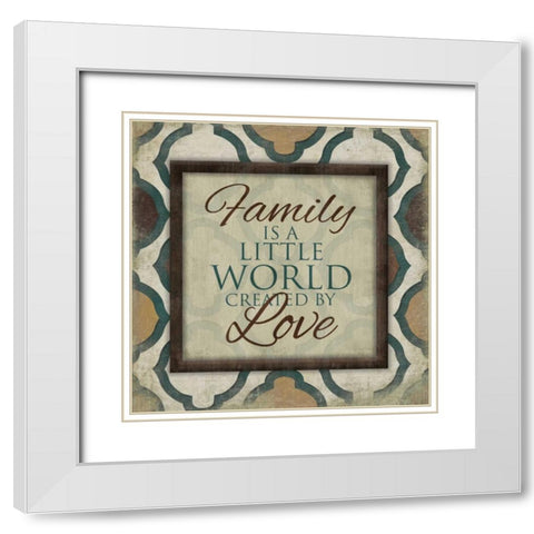 Created By Love White Modern Wood Framed Art Print with Double Matting by Grey, Jace