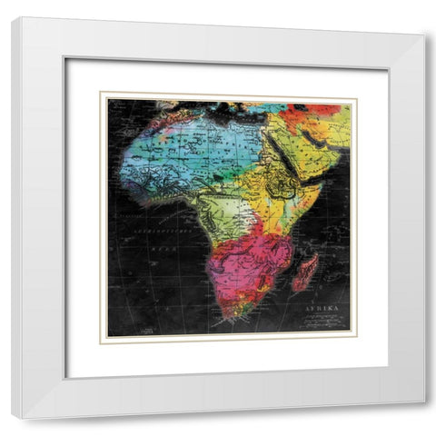 Bright World Mate White Modern Wood Framed Art Print with Double Matting by Grey, Jace