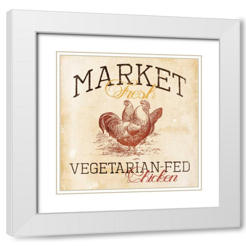Market Fresh White Modern Wood Framed Art Print with Double Matting by Grey, Jace