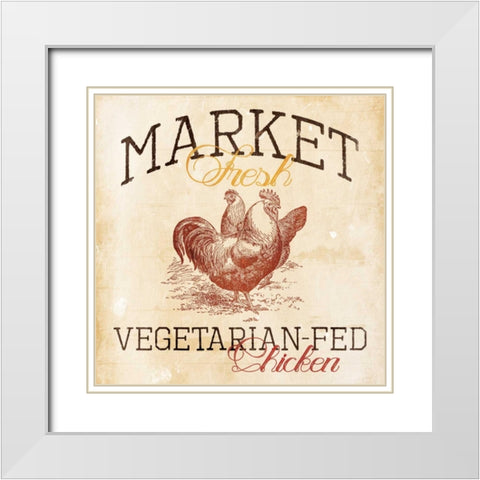 Market Fresh White Modern Wood Framed Art Print with Double Matting by Grey, Jace