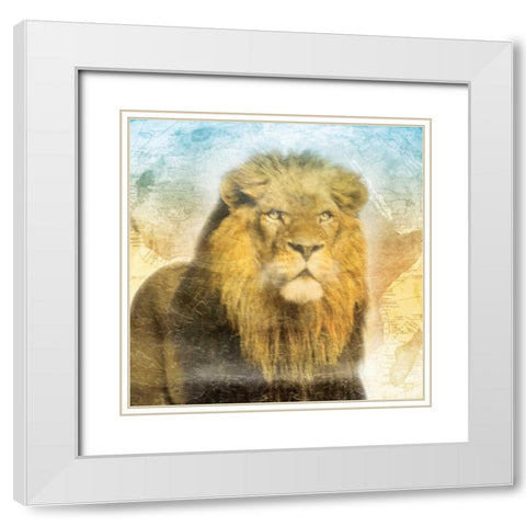 Africa Sunrise Two White Modern Wood Framed Art Print with Double Matting by Grey, Jace