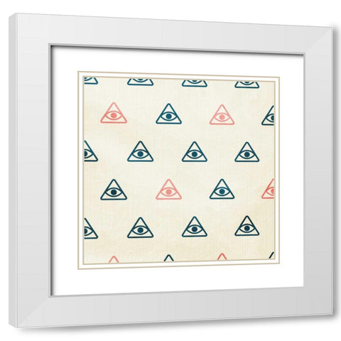 The Eye White Modern Wood Framed Art Print with Double Matting by Grey, Jace