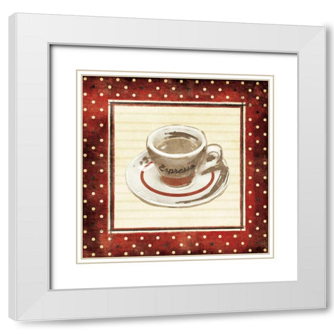 Espresso White Modern Wood Framed Art Print with Double Matting by Grey, Jace
