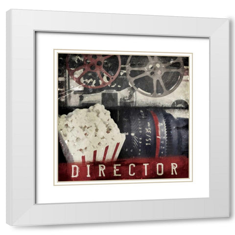 Director White Modern Wood Framed Art Print with Double Matting by Grey, Jace