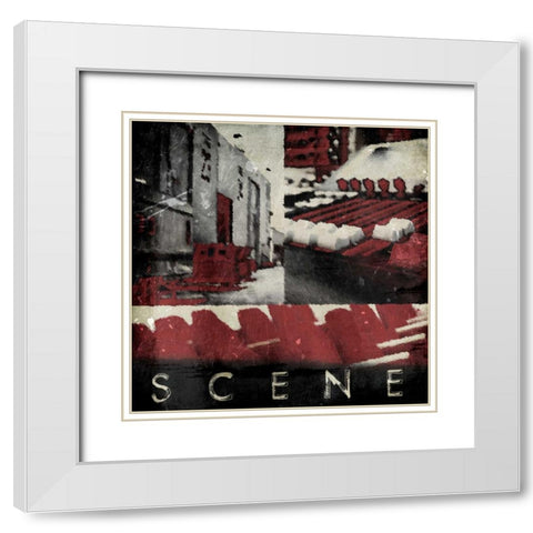 Scene White Modern Wood Framed Art Print with Double Matting by Grey, Jace