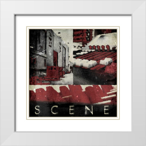 Scene White Modern Wood Framed Art Print with Double Matting by Grey, Jace