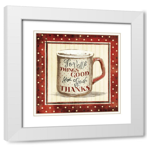 Things Good White Modern Wood Framed Art Print with Double Matting by Grey, Jace