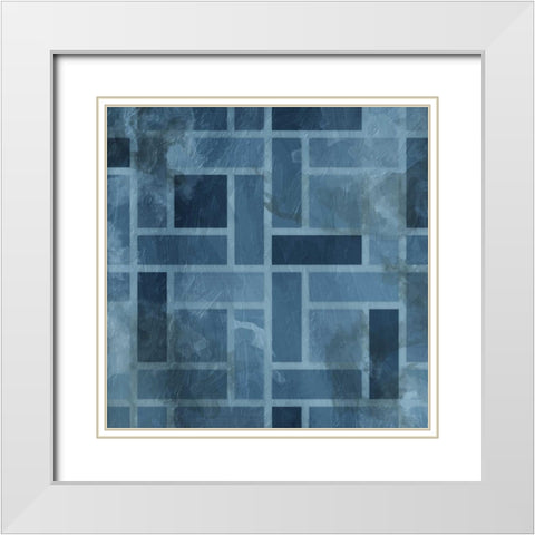 Blue Birds Eye White Modern Wood Framed Art Print with Double Matting by Grey, Jace