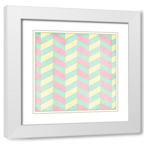 Up Down Pastel White Modern Wood Framed Art Print with Double Matting by Grey, Jace