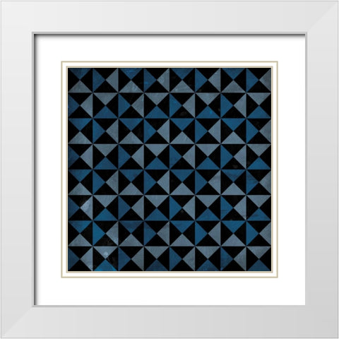Bow Tie Blue White Modern Wood Framed Art Print with Double Matting by Grey, Jace