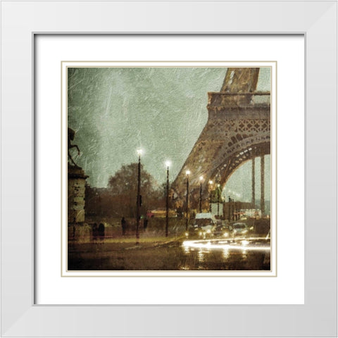 Light Up The Left White Modern Wood Framed Art Print with Double Matting by Grey, Jace