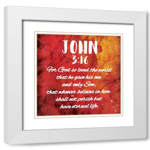 Have Eternal Life White Modern Wood Framed Art Print with Double Matting by Grey, Jace