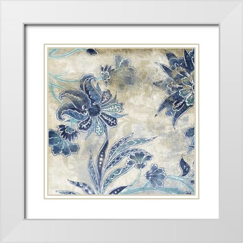 Floral Sky White Modern Wood Framed Art Print with Double Matting by Grey, Jace