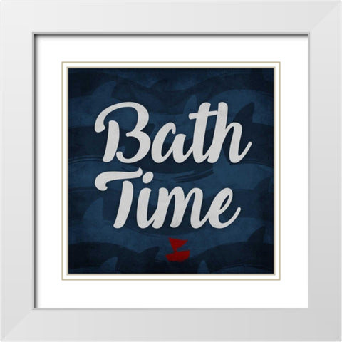 Bath Time White Modern Wood Framed Art Print with Double Matting by Grey, Jace