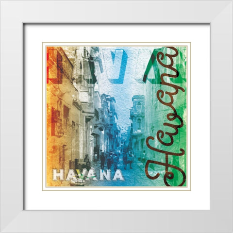 Havana White Modern Wood Framed Art Print with Double Matting by Grey, Jace