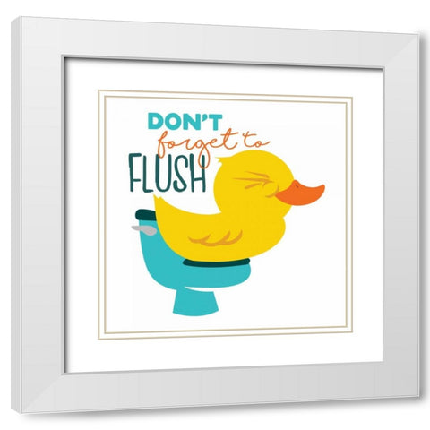 Dont Forget Flush White Modern Wood Framed Art Print with Double Matting by Grey, Jace