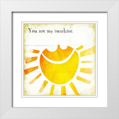 Sunshine White Modern Wood Framed Art Print with Double Matting by Grey, Jace