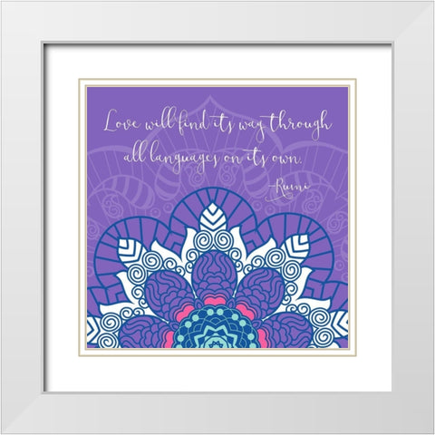 Love Will Find White Modern Wood Framed Art Print with Double Matting by Grey, Jace