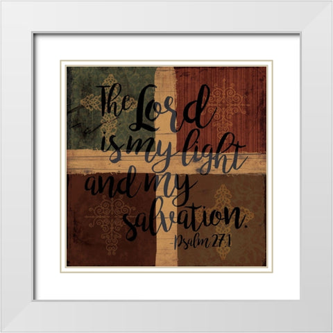 Lord Is My Light White Modern Wood Framed Art Print with Double Matting by Grey, Jace