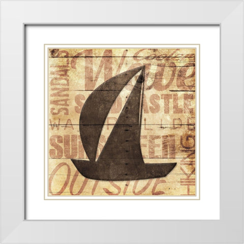 Wooden Boats White Modern Wood Framed Art Print with Double Matting by Grey, Jace