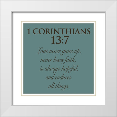 Corinthians White Modern Wood Framed Art Print with Double Matting by Grey, Jace