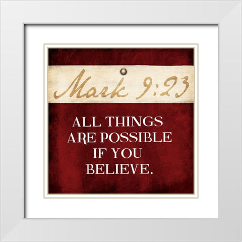 All Things Mark White Modern Wood Framed Art Print with Double Matting by Grey, Jace