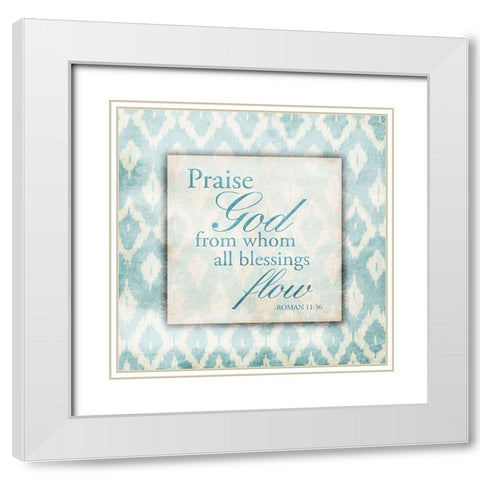 God Flow White Modern Wood Framed Art Print with Double Matting by Grey, Jace