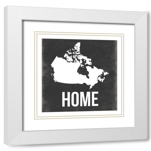 Canada Home White Modern Wood Framed Art Print with Double Matting by Grey, Jace