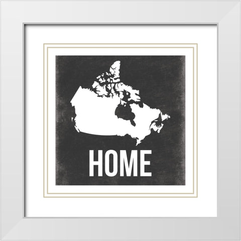 Canada Home White Modern Wood Framed Art Print with Double Matting by Grey, Jace