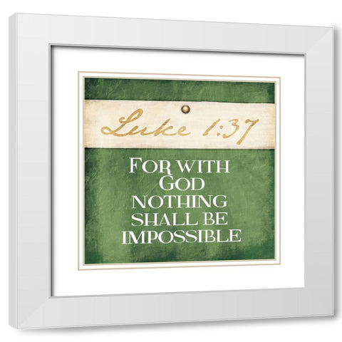 Luke God White Modern Wood Framed Art Print with Double Matting by Grey, Jace