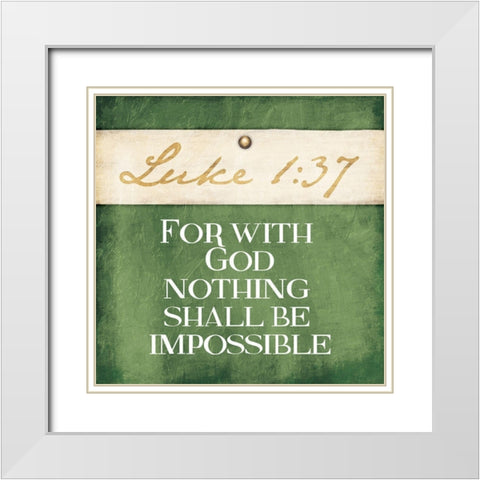 Luke God White Modern Wood Framed Art Print with Double Matting by Grey, Jace