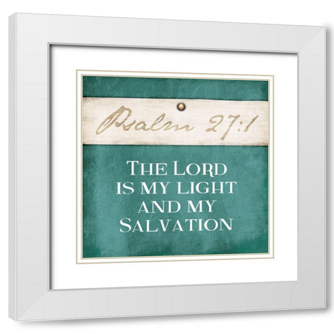 Psalm Lord White Modern Wood Framed Art Print with Double Matting by Grey, Jace