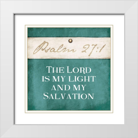 Psalm Lord White Modern Wood Framed Art Print with Double Matting by Grey, Jace