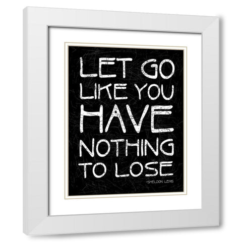 Let Go White Modern Wood Framed Art Print with Double Matting by Grey, Jace