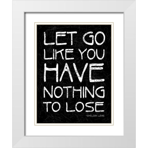 Let Go White Modern Wood Framed Art Print with Double Matting by Grey, Jace