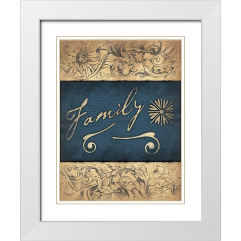 Family White Modern Wood Framed Art Print with Double Matting by Grey, Jace