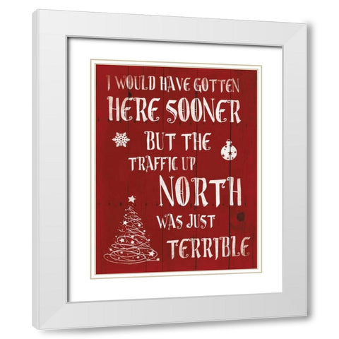 Holiday Traffic White Modern Wood Framed Art Print with Double Matting by Grey, Jace