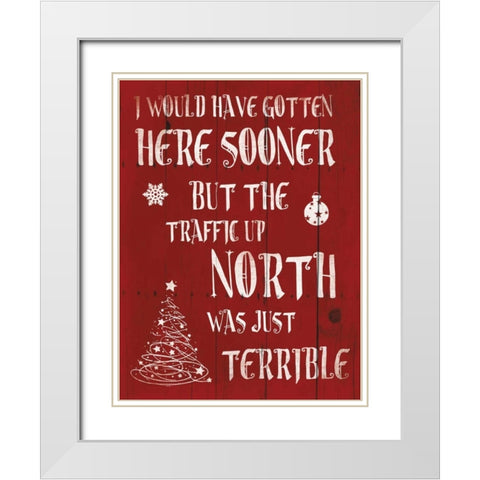 Holiday Traffic White Modern Wood Framed Art Print with Double Matting by Grey, Jace