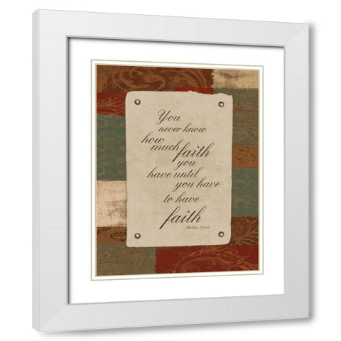 Have Faith White Modern Wood Framed Art Print with Double Matting by Grey, Jace