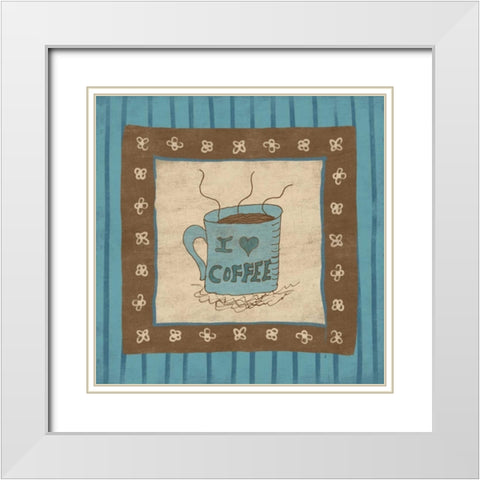 Coffee 1 White Modern Wood Framed Art Print with Double Matting by Grey, Jace