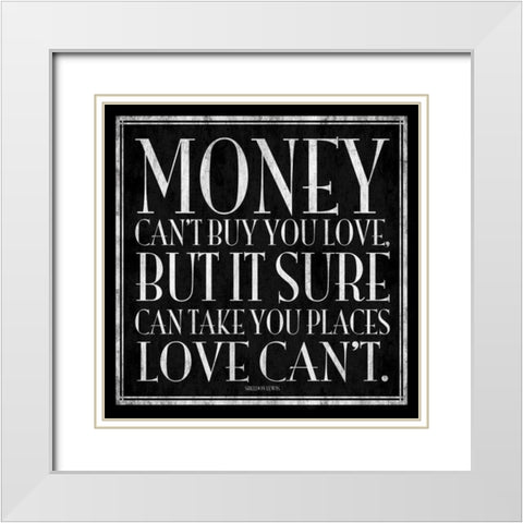 Money power White Modern Wood Framed Art Print with Double Matting by Grey, Jace