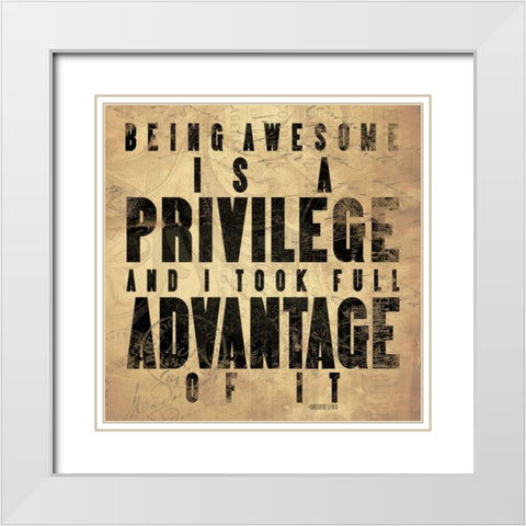 Awesome 2 White Modern Wood Framed Art Print with Double Matting by Grey, Jace