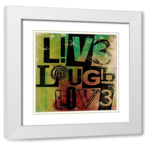LLL White Modern Wood Framed Art Print with Double Matting by Grey, Jace