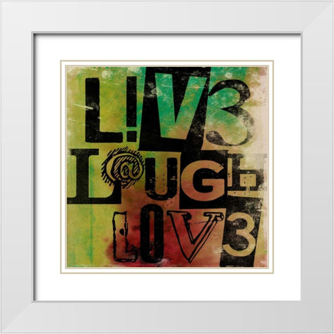 LLL White Modern Wood Framed Art Print with Double Matting by Grey, Jace